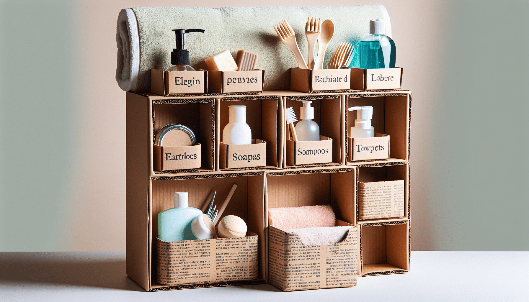 Transforma tu Baño con un Organizador Chic Hecho de Materiales Reciclados