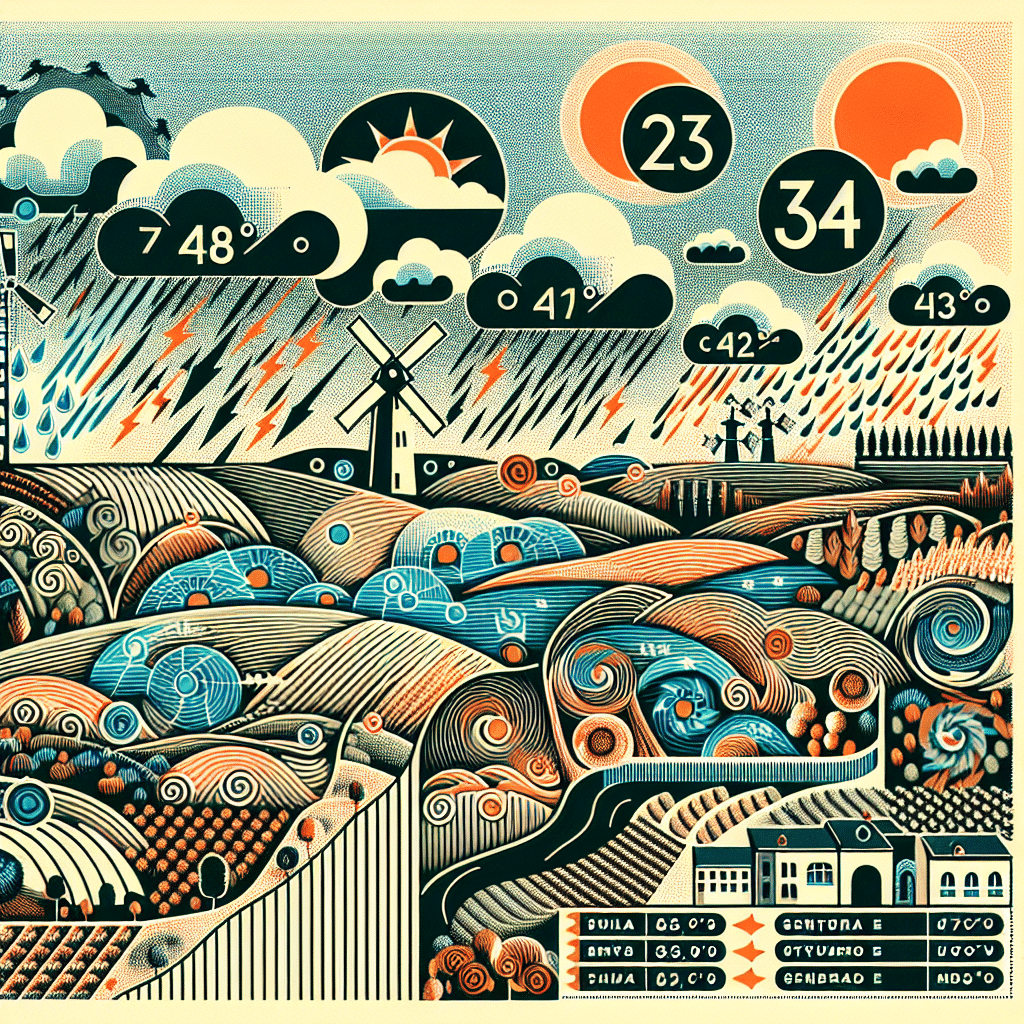 Pronóstico del tiempo para este jueves en Castilla-La Mancha: notable descenso de las temperaturas máximas en el Sistema Central.