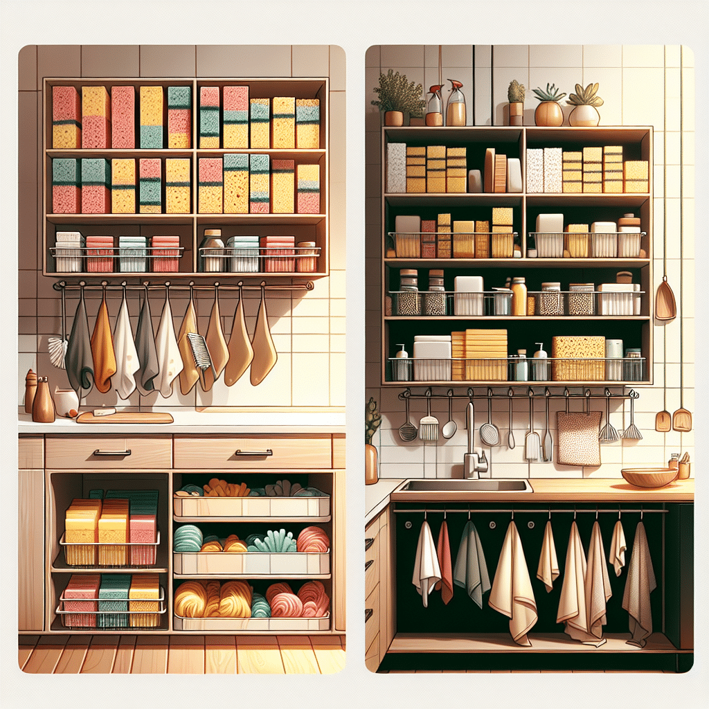 Siempre a Mano: Estrategias para Organizar Estropajos y Bayetas