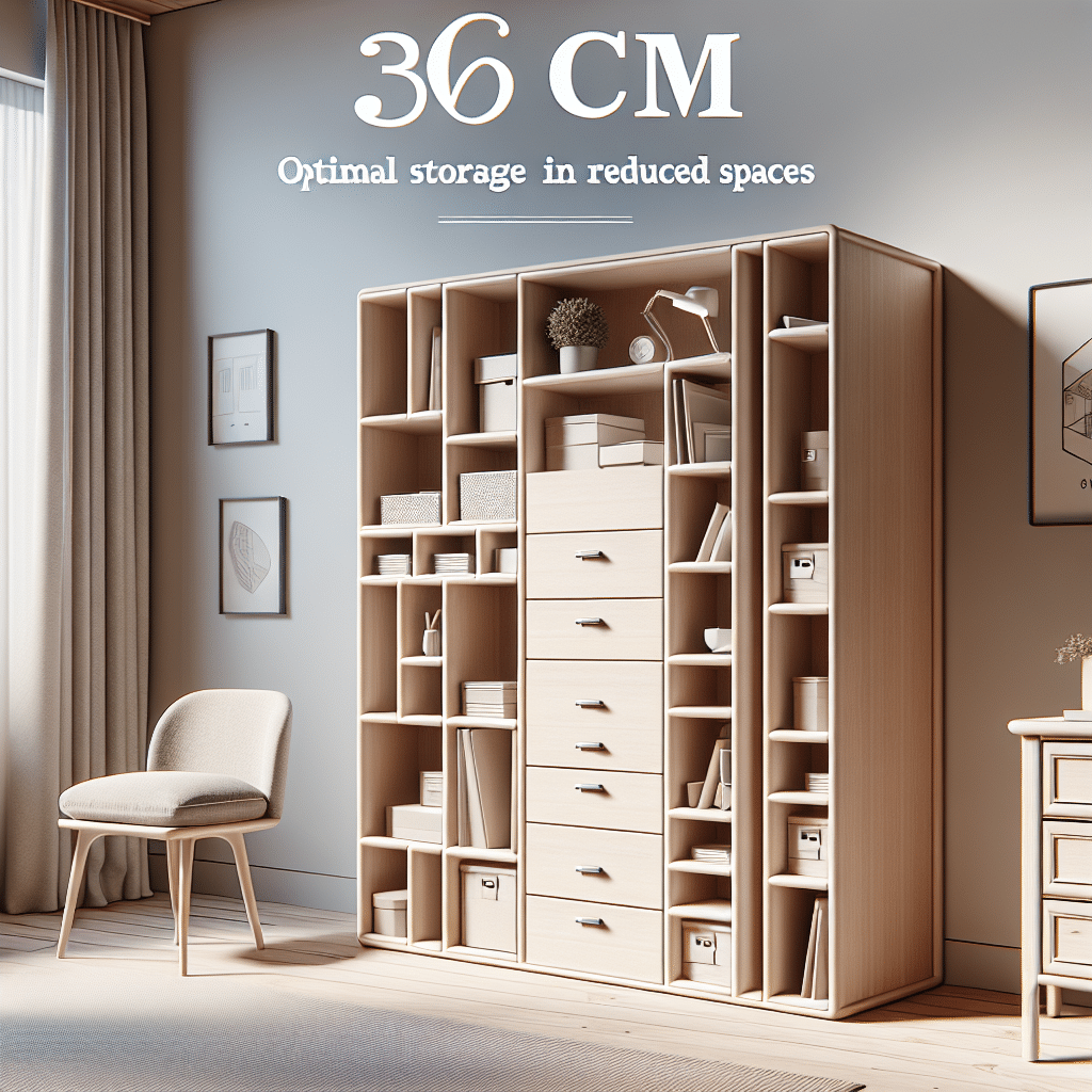 Título sugerido: «Mueble Compacto de 36 cm: Almacenaje Óptimo en Espacios Reducidos»