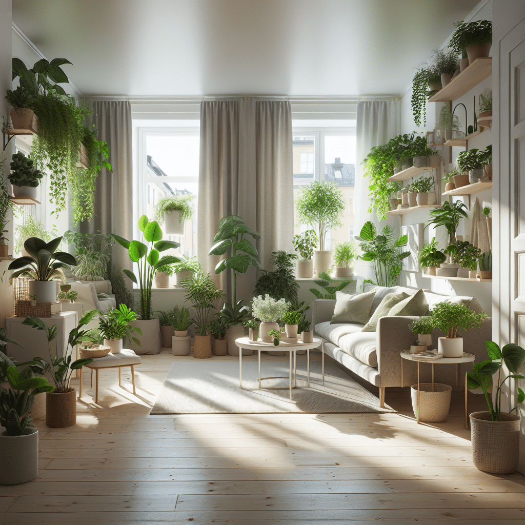 Vida en Verde: El Atractivo de un Apartamento Sueco Rebosante de Plantas