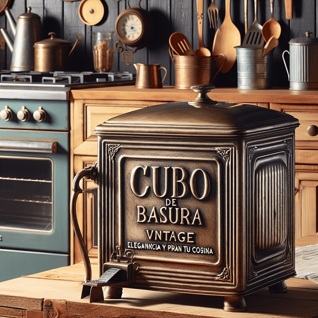 Cubo de Basura Vintage: Elegancia y Práctica en Tu Cocina