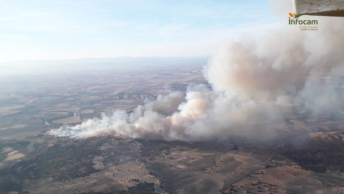 El incendio de Polán (Toledo) baja a nivel operativo 0, aunque aún no se encuentra controlado.