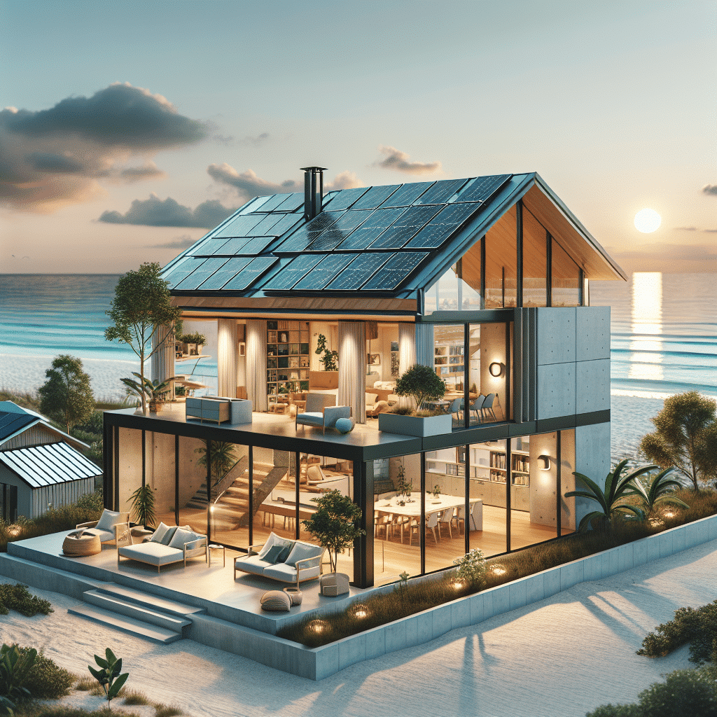 Elegancia y Eficiencia Energética en un Hogar de Playa Sostenible
