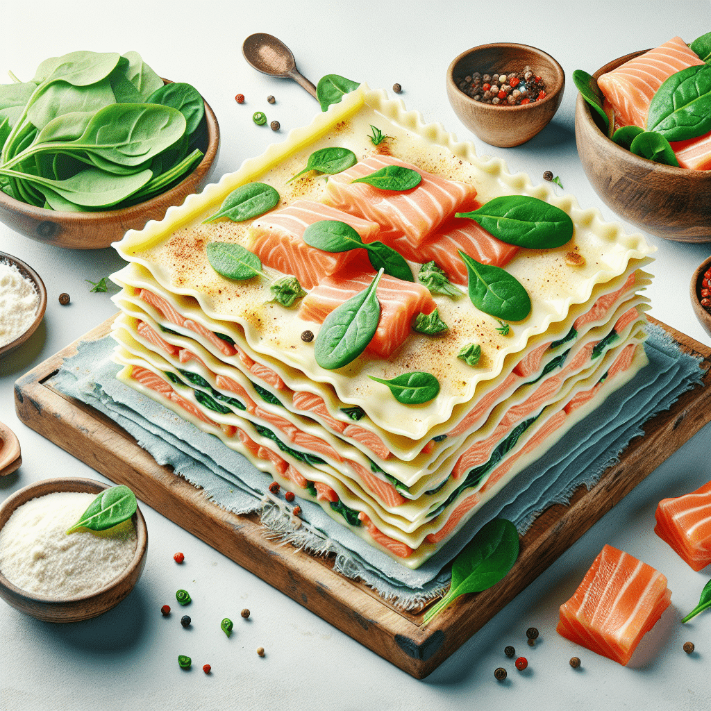 Lasaña de Salmón y Espinacas: La Elegancia de un Plato que Puedes Preparar Antes