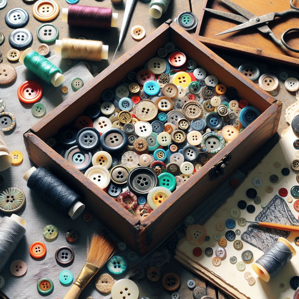 Ideas Creativas: Reutiliza Botones para Decorar Tu Caja de Costura