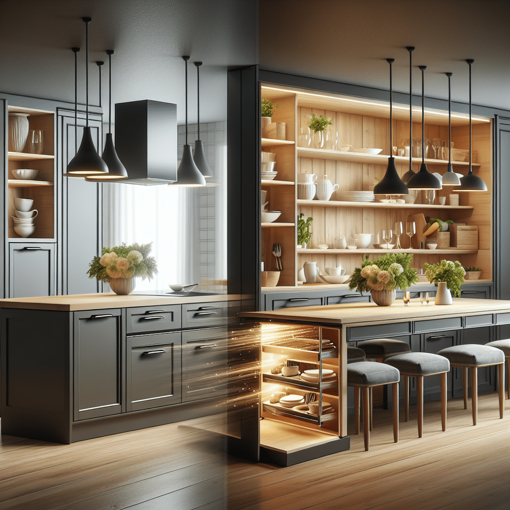 Convierte Tu Isla de Cocina en una Funcional Mesa de Comedor con Almacenamiento Integrado