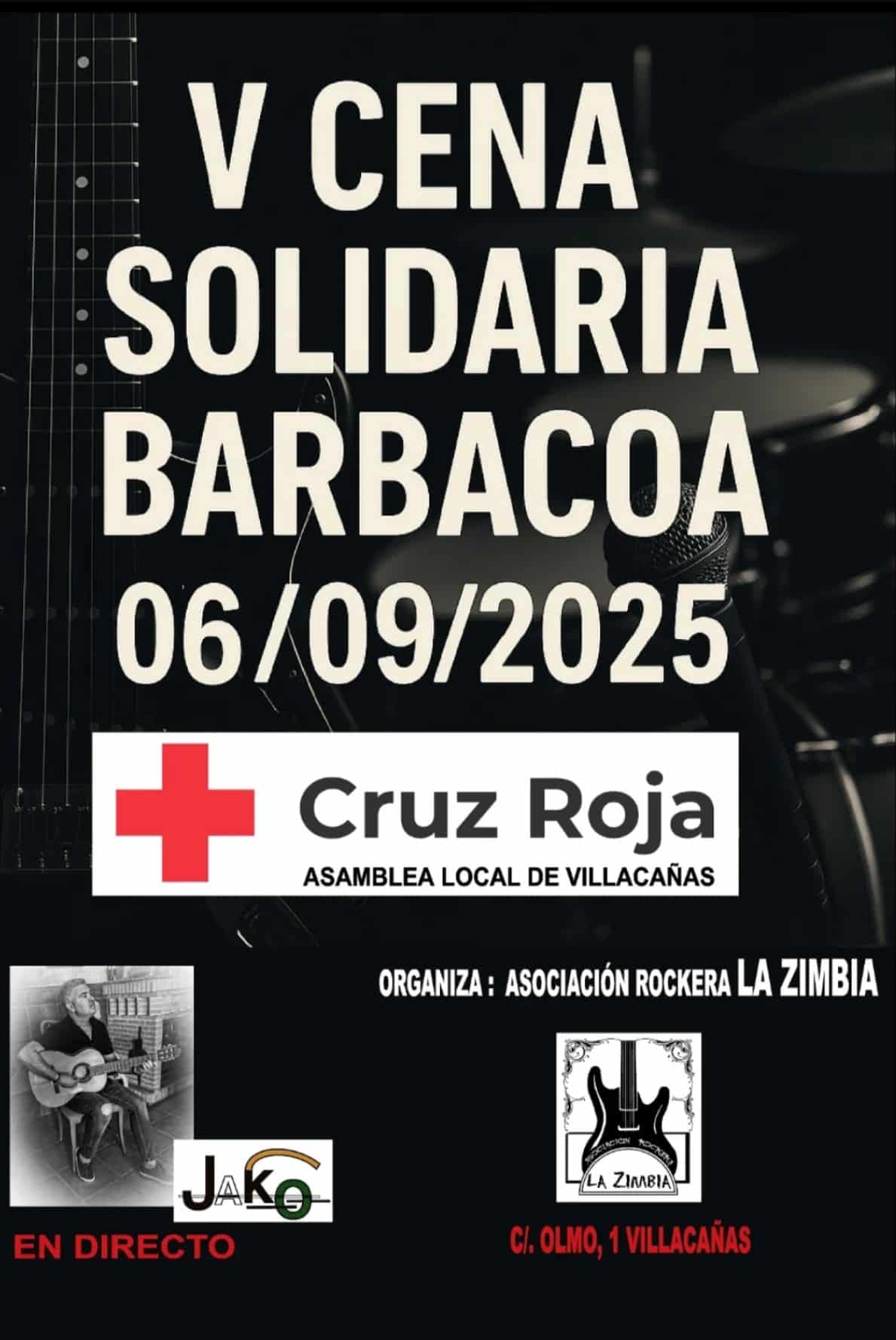 La Zimbia celebra su V Cena Solidaria Barbacoa a beneficio de Cruz Roja