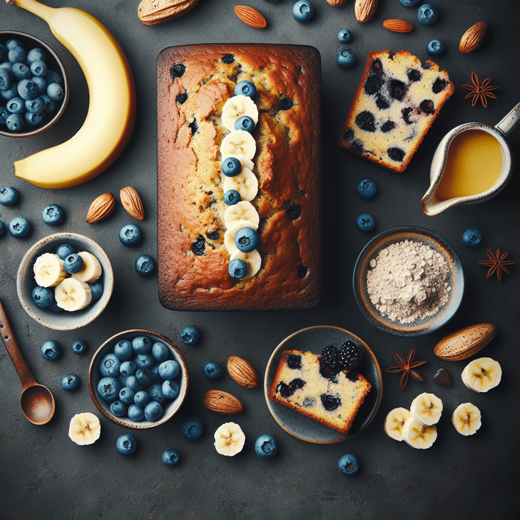 Bizcocho de Plátano y Arándanos: ¡El Delicioso Aliado de tus Desayunos y Meriendas!