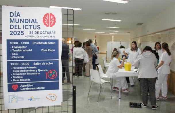 El Hospital de Ciudad Real conmemora el Día Mundial del Ictus con una jornada dedicada a la prevención y consejos prácticos para la población.