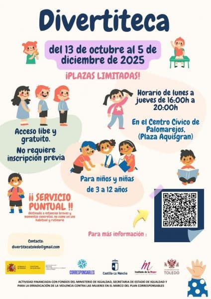FestiJuegos: Del 13 de octubre al 5 de diciembre para niños de 3 a 12 años.