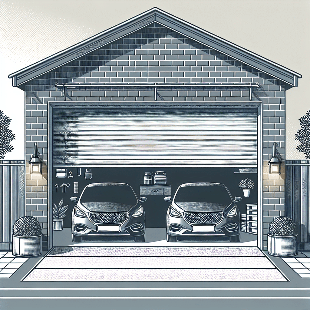 Amplio Garaje para Dos Coches con Puerta Enrollable