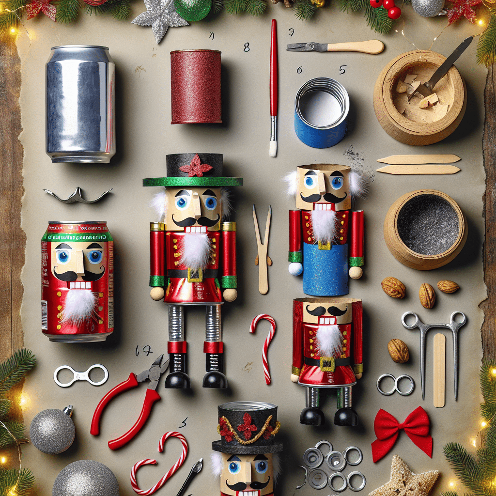Convierte Latas de Refresco en Cascanueces Navideños Divertidos