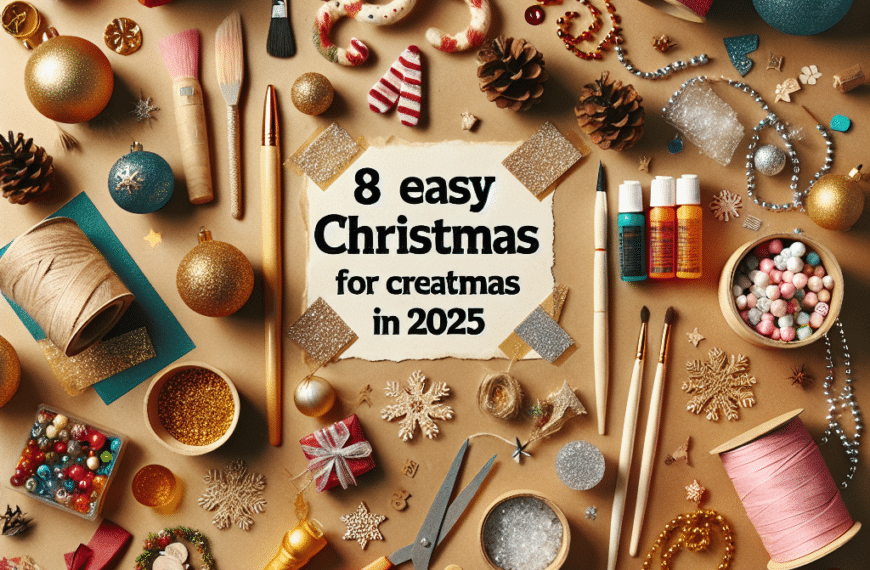 8 Ideas de Manualidades Sencillas para una Navidad Creativa en 2025
