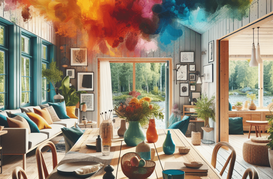 El Impacto del Color Drenching en el Diseño Interior de una Casa Sueca