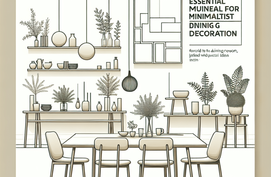 Comedores Minimalistas: Ideas y Consejos Prácticos para una Decoración Esencial