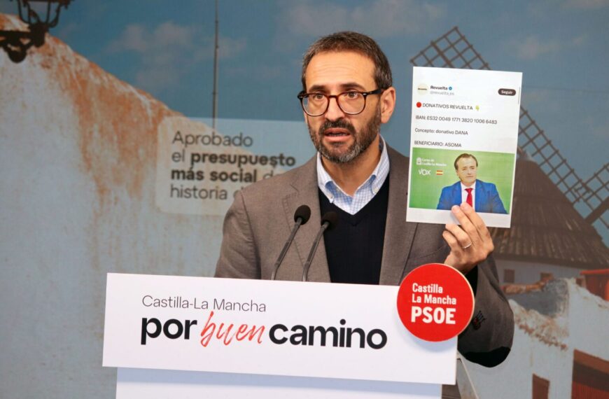 Gutiérrez exige a Vox de Castilla-La Mancha asumir responsabilidades y pedir disculpas por la «estafa inmoral» de Revuelta, según el PSOE de CLM.