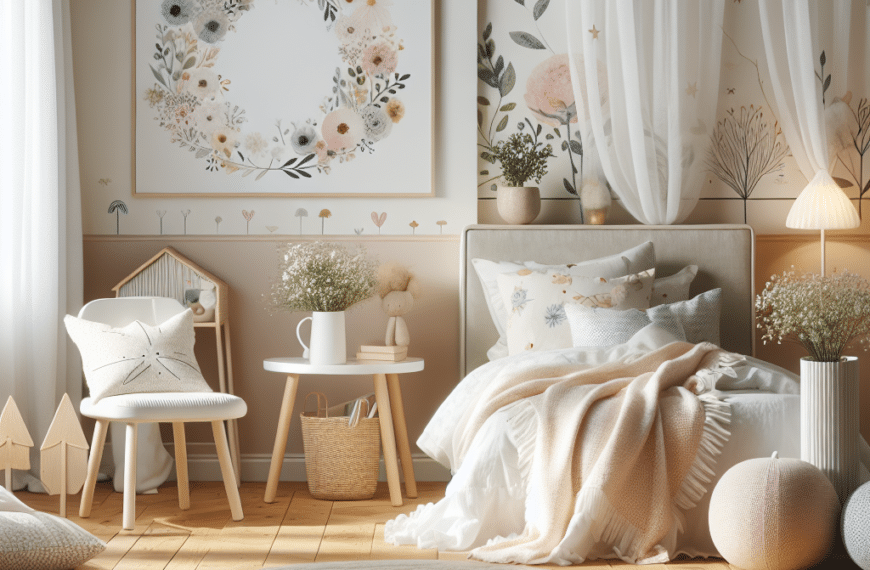 Sueños Florales en el Norte: Un Refugio Infantil Alegre y Acogedor