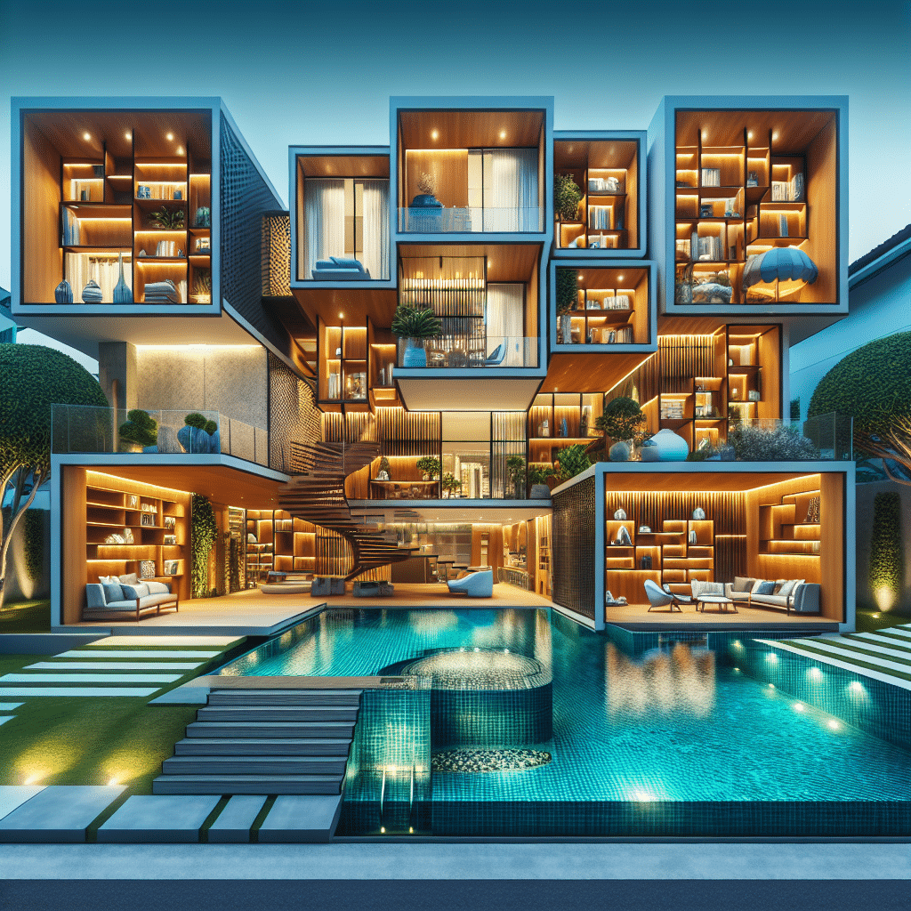 La Impresionante Residencia de Marc Márquez en La Finca: Piscina de Doble Nivel y Estanterías de Vanguardia