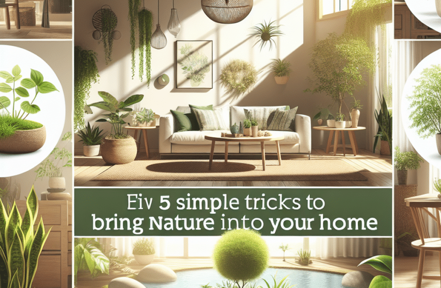 Descubre Cómo Transformar tu Hogar con Toques Naturales