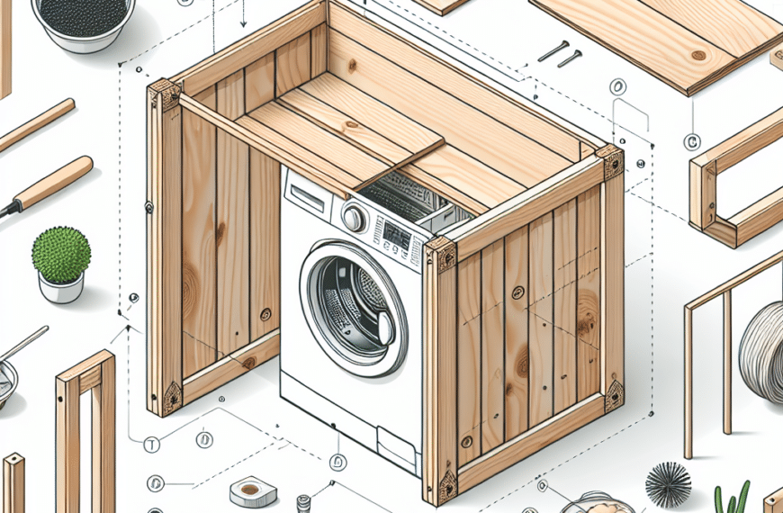 Transforma tu Lavandería: Crea un Mueble de Madera para Optimizar Espacio Sobre la Lavadora