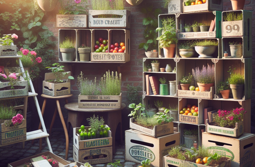Crea y Renueva: Jardineras y Estanterías con Cajas de Fruta Recicladas