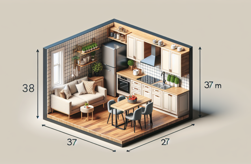 Maximiza tu Espacio: Diseños de Cocina con Isla en 37 m²