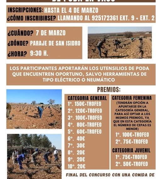 Miguel Esteban acoge el XII Concurso Regional de Poda de Viñedo en Vaso