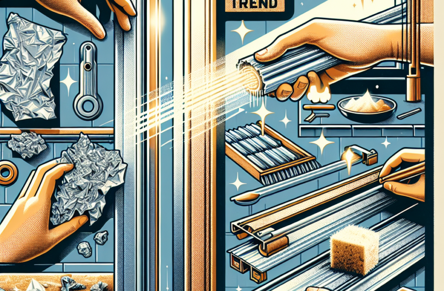 Innovadora Tendencia: El Papel de Aluminio Revoluciona la Limpieza de Rieles en Ventanas