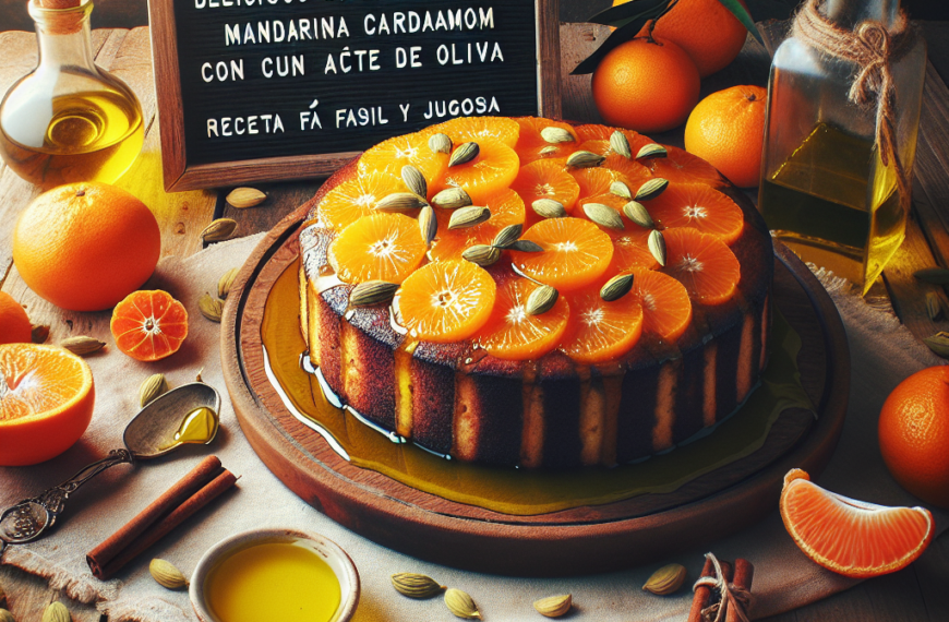 Delicioso Bizcocho de Mandarina y Cardamomo con Aceite de Oliva: Receta Fácil y Jugosa