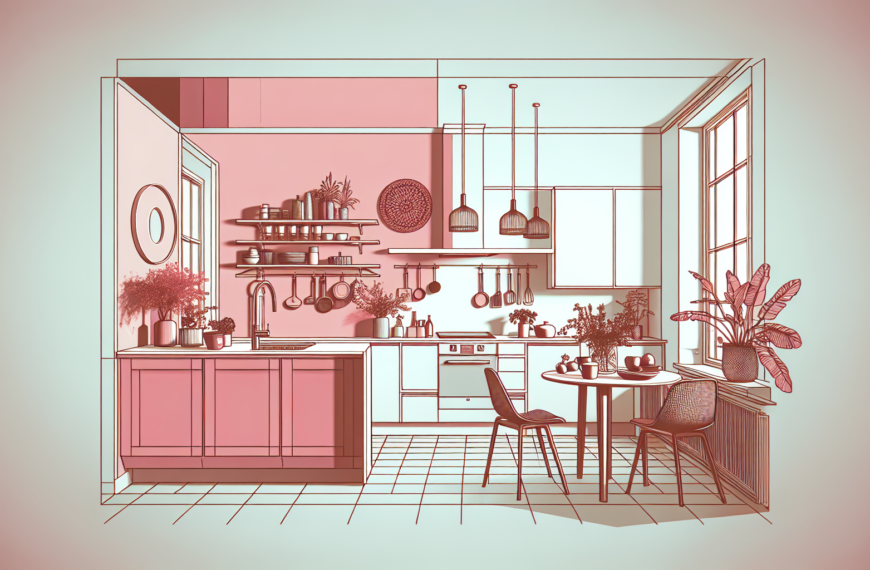 Color y Equilibrio: Un Piso Danés con Cocina Rosa en 70 m²