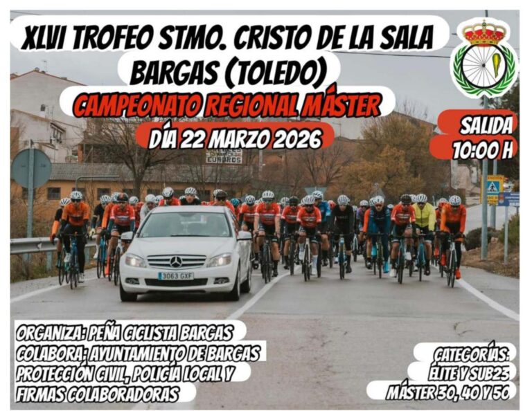 Bargas acoge este domingo el 46º Trofeo Stmo. Cristo de la Sala con cerca de 140 ciclistas
