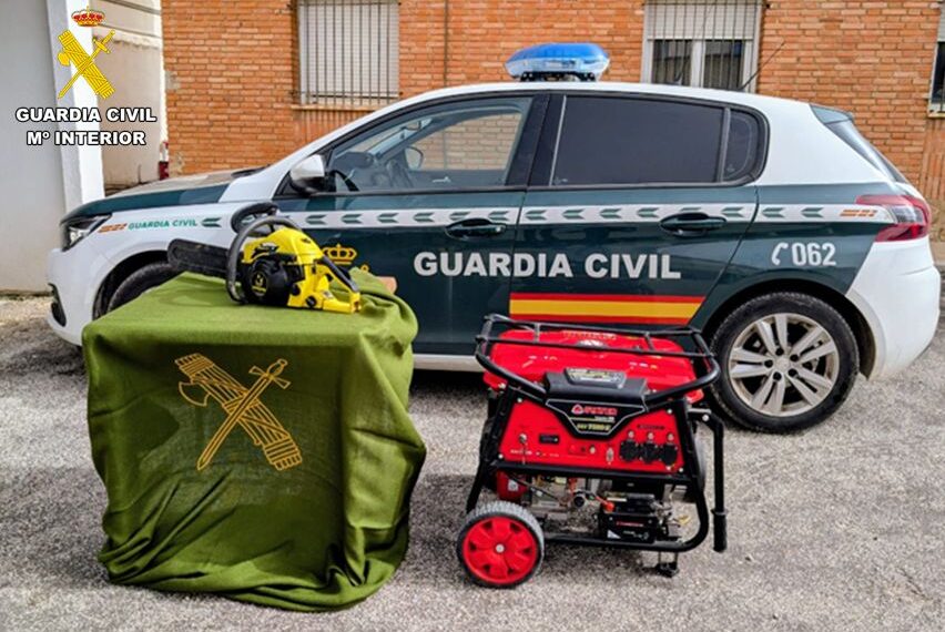 La Guardia Civil detiene al autor de un hurto de herramientas en La Solana y recupera los objetos sustraídos