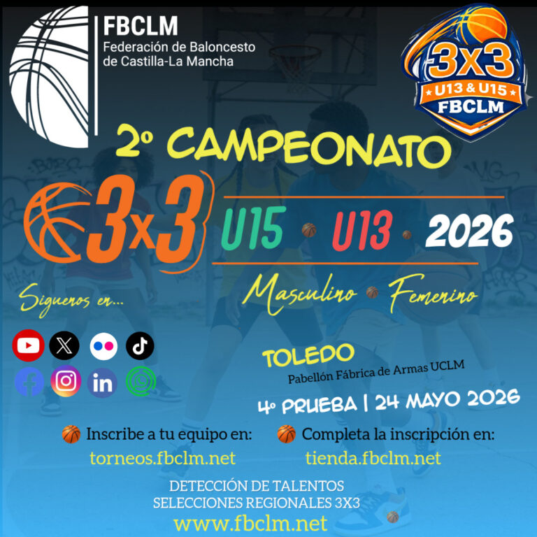 Toledo Acoge la 4ª Parada del Campeonato Regional 3×3 U13 y U15: ¡Inscríbete Ahora!
