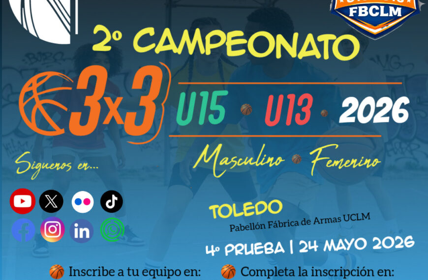 Toledo Acoge la 4ª Parada del Campeonato Regional 3×3 U13 y U15: ¡Inscríbete Ahora!