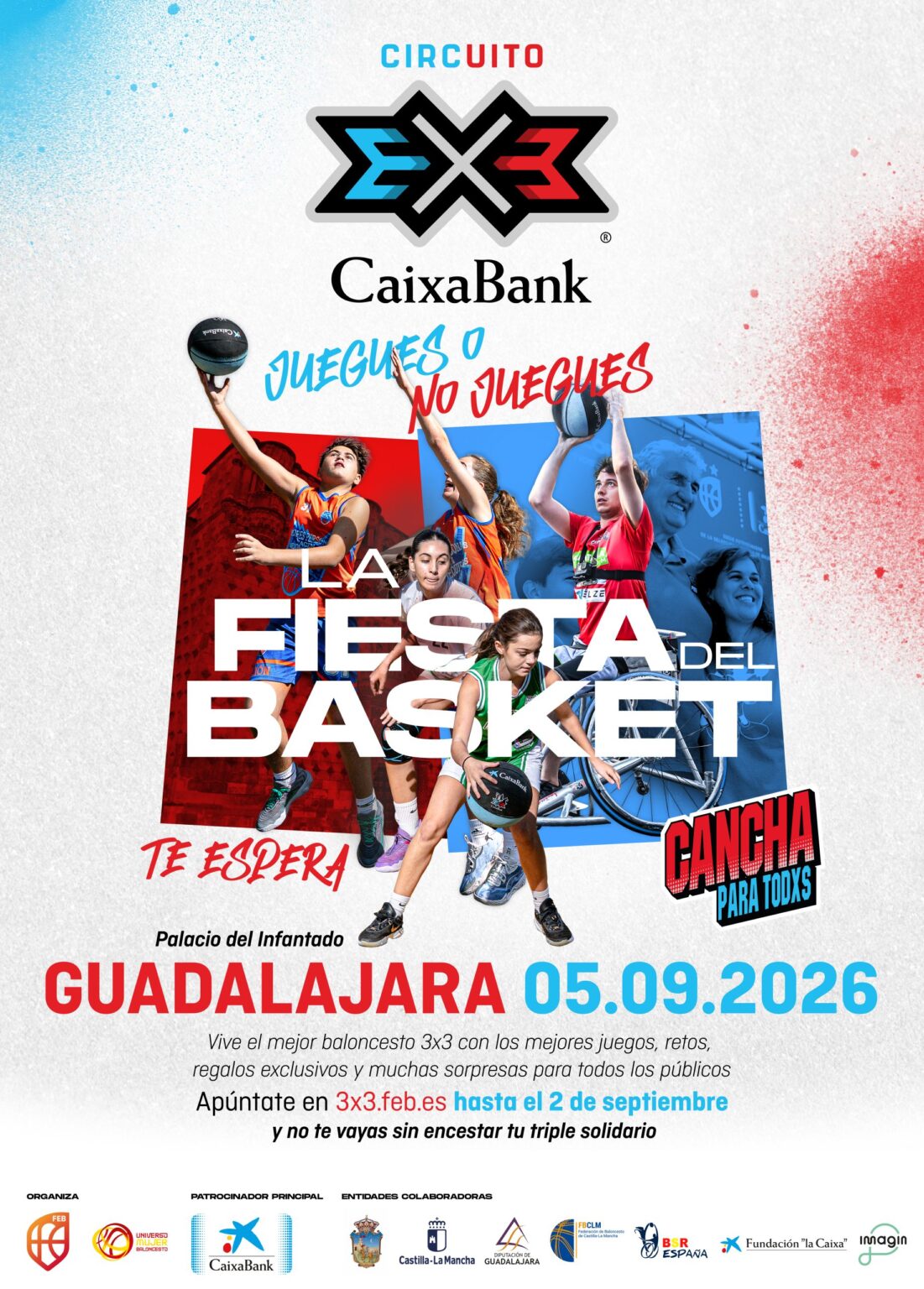 El 3×3 CaixaBank vuelve a Guadalajara el 5 de septiembre
