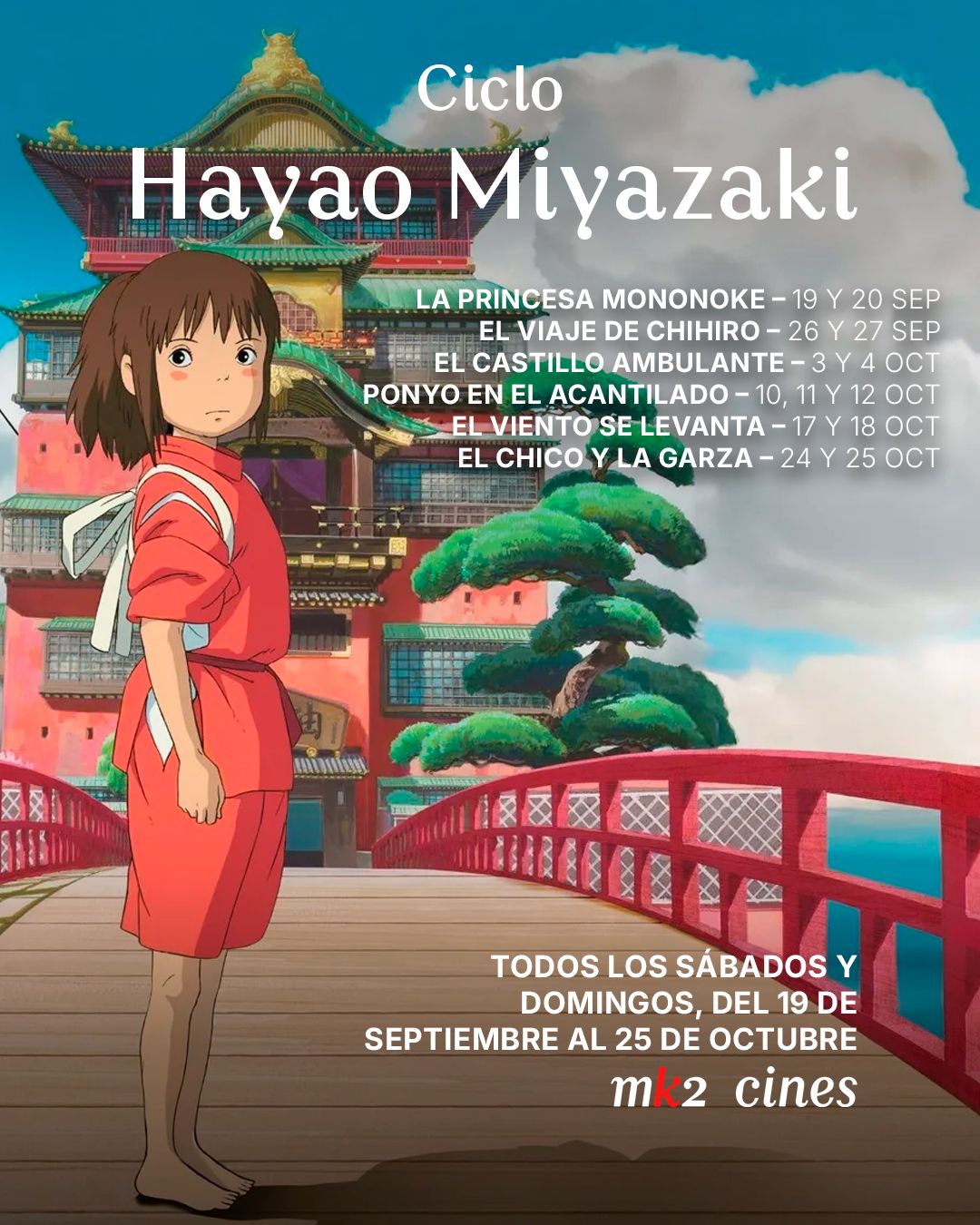 Toledo acogerá durante seis fines de semana un ambicioso ciclo de Hayao Miyazaki
