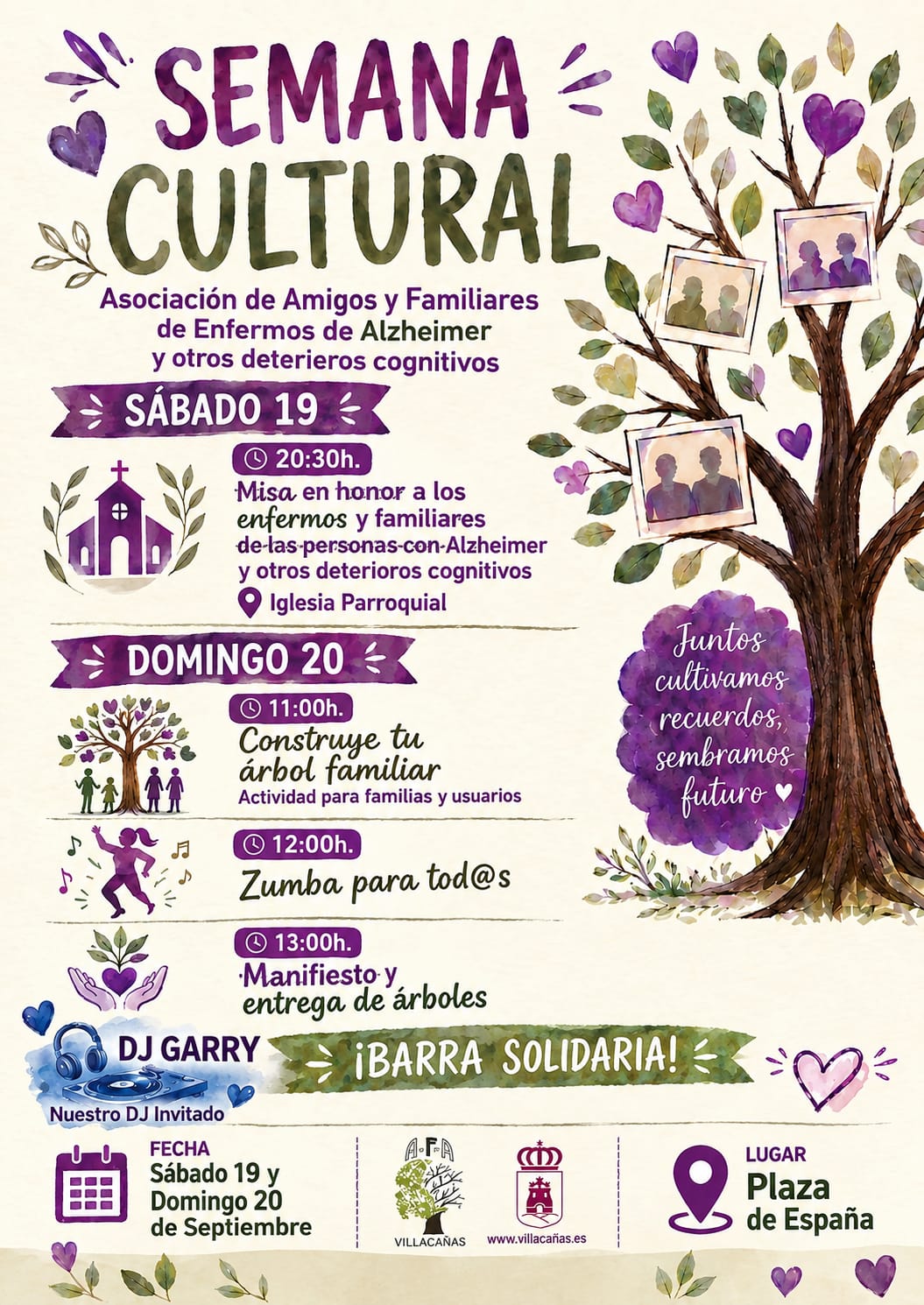 Villacañas se suma al Día Mundial del Alzheimer con actividades para reivindicar los derechos de las personas afectadas