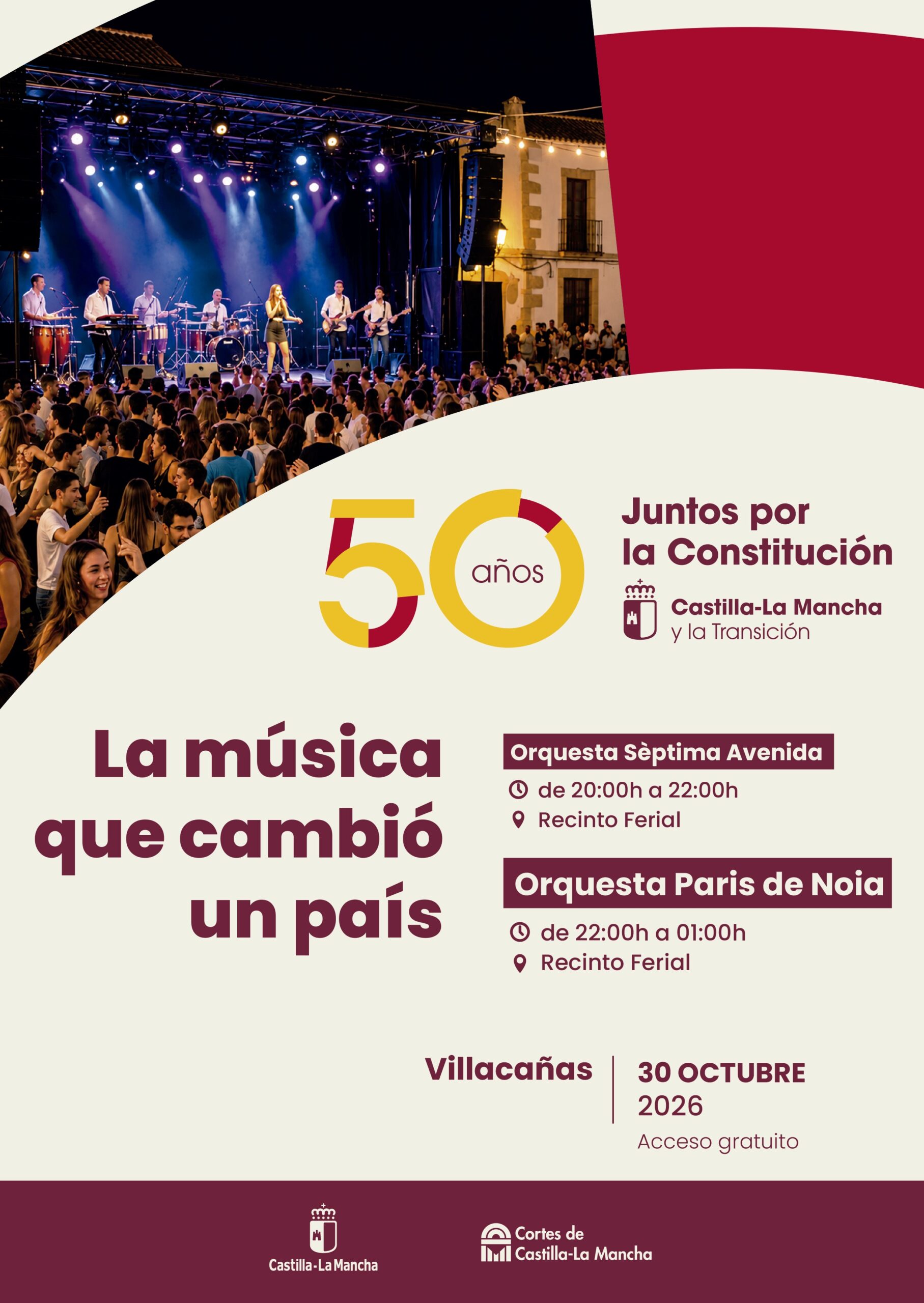 Villacañas acoge este viernes conciertos gratis de París de Noia y Séptima Avenida